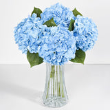 4 Pcs Blue Hydrangea Artificial Flowers, Latex Real Touch Hydrangea Flowers, 19.6'' Full Faux Hydrangea Flowers Fake Flowers For Home Decor Party Wedding Centerpiece Bouquet Floral Arrangements
