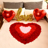 Valentines Day Red Wedding Decorations Artificial Petals Heart Shaped Love Foil Balloons Silk Rose Petals Romantic Design For Wedding Engagement Anniversary Confetti Centerpieces Cake Table Decoration
