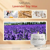 Sympathy Gifts For Loss Of Loved One, Memorial Gifts - 6Oz Lavender Scented Soy Wax Candle - No Words Just Hugs Candle, Bereavement, Grief, Miscarriage, Get Well Gift For Grieving Friends Women