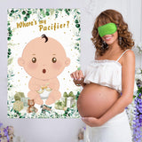 Pin The Pacifier On The Baby Shower Games For Boys Girls Gender Reveal Party Games, Large Baby Shower Activities Poster With 36 Pacifier Stickers