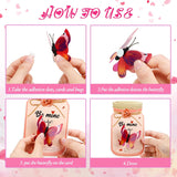 36 Pieces Valentines Day Cards Jars Valentines Exchange Cards Funny Greeting Gift With Insect Bugs Figures For Party Supplies(Butterfly)