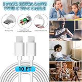 2 Pack 25W USB C Super Fast Wall Charger with Type C Cable for Samsung Galaxy