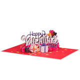 Happy Valentine’S Day Card, 3D Popup Valentine Cards - 5" X 7" Cover - Includes Envelope And Removable Note Card