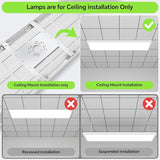 4 Pack 1x4 LED Flat Panel Ceiling Lights 5200LM 5CCT Dimmable Surface Mount Fixtures