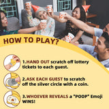 40Pcs Winnie Poopie Scratch Off Lottery Tickets, Baby Shower Scratch Off Game Cards, Who Can Find Poopie Baby Shower Party Games, Funny Party Icebreaker Game Ideas For Gender Reveal