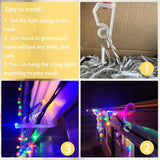 120Pcs Christmas Light Clips Gutter Clips Hooks String Lights Clips Mini Plastic Gutter Hanging Hooks Weatherproof Outdoor Light Clips Holiday Light Clips For Halloween Christmas Decoration (White)