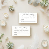 Guess How Many Cards, 3.5X2 White, Guess How Many Baby Shower Game Set Of 50