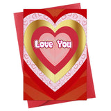 Love You Valentines Day Card For Him Her Husband Wife Romantic Valentines Day Gifts For Boyfriend Girlfriend Anniversary Birthday Love Greeting Card Gifts With Envelope For Wife Husband Couple