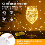 3 Pack Battery Operated Fairy Lights 33FT 100 LED Warm White String Lights with Remote Timer 8 Modes Dimmable Waterproof for Indoor Outdoor Decor