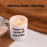 Thanks For Putting Up With My Kids Teacher Gifts Scented Candle For Home Office Nanny Teacher Appreciation Gifts Jar Candle Sage Floral Lavender Scent 9.5 Oz