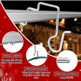 50Pcs Gutter Clips For Hanging Outdoor Lights, Gutter Guards Christmas Light Hooks Clips, Stainless Steel Gutter Hooks For Outdoor Halloween Christmas Lights (50)