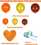 207Pcs Fall Balloon Garland Kit Autumn Maple Leaves Thanksgiving Baby Shower Decor