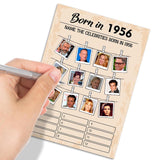 70Th Birthday Party Games, Born In 1956 Games, Birthday Party Supplies For Adults, Fun 1956S Party Game?Pack Of 30 Cards