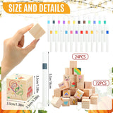 97 Pcs Pumpkin Baby Shower Games Sign Kit,Including Decorate A Block Game Sign 72 Diy Blank Wooden Blocks 24 Painting Pen To Draw Your Idea For Fall Baby Shower Game Thanksgiving Gender Reveal Party