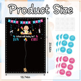 Gender Reveal Party Decorations, Boy Or Girl Voting Board With 36 Stickers, Baby Shower Gender Reveal Games For Guests Gender Reveal Party Supplies (B)