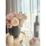 Peonies Artificial Flowers Pink Silk Roses Bulk For Diy Wedding Bouquet Bridal Shower Decorations Fake Floral Arrangements Party Table Centerpieces Home Decor Indoor Blush Peach Box 20Pcs