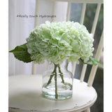Real Touch Artificial Flowers Hydrangea In Vase For Home Decoration,Artificial Hydrangeas Centerpieces For Tables, Lifelike Fake Hydrangea In Vase For Bathroom, Office And Water Bar