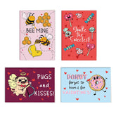 Valentines Day Cards For Kids School Class, Cute Valentine'S Day Cards, Funny Valentines Day Pun Greeting Cards Bulk, Set Of 40, 3.5 X 5 In