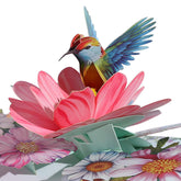 Greeting Cards Hummingbirds Flower, 3D Pop Up Birthday Gifts For Women Wife Mom Daughter Sister Aunt Grandmother, Anniversary Card, With Envelope (0685)