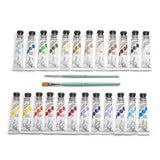 PEBEO Studio XL Gouache - Set of 24 Tubes 20 ml Assorted Colours + Accessories - Gouache Kit for Artist and Beginner - Brushes + Spatula + Canvas Cardboard - Bright and Bright Colours