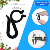 Christmas Light Clips Hangers - Mighty Gutter Clips For Christmas Decoration String Lights Weatherproof - Easy & Quick Installation (120, Black)