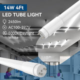 20 Pack 4FT T8 LED Tube Lights 14W 2450LM 5000K Type A B Frosted Replacement
