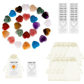 24 Pack Valentines Day Cards Gift,Love Pocket Hug Tokens Bulk Heart Shaped Crystal With Card And Pocket,Valentine'S Day Party Gift Exchange