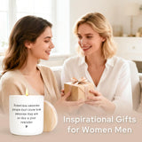 Frindship Gifts For Women Candle, Valentines Day Birthday Gift For Women Friends Family Boss, Thank You Inspirational Stress Relief Cheer Up Gift, Stocking Stuffers For Woman, Lavender Candle 7Oz
