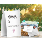 How Many, Bridal Shower Decorations, Bridal Shower Games - One Sign And 50 Cards(Many021)