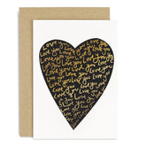 Old English Co. Love Heart Card - A6 Greeting Card | Romantic Valentines Day, Anniversary, Wedding, Friendship Card | Blank Inside With Envelope