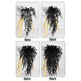 Black Artificial Hanging Flower Faux Hanging Plants Uv Resistant Indoor Plastic Leavse Flower Hang Ferns Artificial Plants Eucalyptus Faux Ivy Flowers Decor For Autumn Outdoor Room (Black)