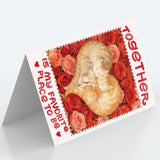 Cute Cat Valentine’S Day Card For Wife Husband Couple Boyfriend Girlfriend, Cat Valentines Decorations Gifts Ideas For Cat Lovers