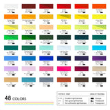 Gouache Paint Tube Set - 48 X 12Ml (0.4 Oz) Colors Art Paint Supplies For Artists Students Beginners - Rich Pigment Art Paints For Canvas Painting