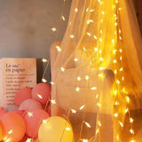 Star String Lights For Bedroom - 17 Ft 50 Led Fairy Christmas Lights Battery Operated, Indoor Outdoor Waterproof Star Tw