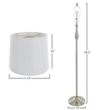 3-Piece Home Lighting Set - Coordinating Bundle with 2 Table Lamps and 1 Floor Lamp for Home and Office Decor by Lavish Home (Silver)
