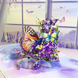 Butterfly Birthday Card, Mothers Day Pop Up Card For Mom, Wife, Grandma, Pop Up Birthday Cards For Women, Purple Butterfly, 3D Greeting Cards For All Occasion - Get Well, Thank You