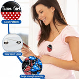 60 Pcs Cartoon Gender Reveal Pins Bulk, Team Boy Or Girl Baby Shower Button Pins For Party Games Gender Reveal Gifts