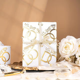 Anniversary Wrapping Paper Roll, Mini Roll, Gold Foil We Still Do Design With Wedding Ring, Elegant Gift Wrap For Wedding, Anniversary, Engagement, Bridal Shower, 17 Inches X 16.4 Feet