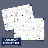 Navy And Gold Baby Shower Game - Candy Bar Matching Activity Cards - Guess The Stages Of Pregnancy And Parenthood - Funny Game For Guests - Royal Prince Little Star Theme - 25 Pack