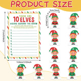 26 Pcs Christmas Holiday Elf Game Card Hiding Around The Room With 16 Elf Game Card Christmas Birthday Party Activities For Class School Home Decoration