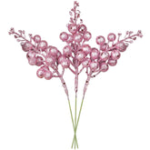 14 Pack Christmas Glitter Berries Stems Clearance, 7.8 Inch Artificial Pink Christmas Picks For Christmas Tree Ornaments, Diy Xmas Wreath, Crafts, Holiday And Home Decor (Pink)