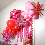 Valentines Balloon Arch Kit, Red Pink Valentines Day Balloon Garland With Foil Lips Star Balloons For Women Girls Birthday Bachelorette Bridal Shower Wedding Engagement Anniversary Party Decorations