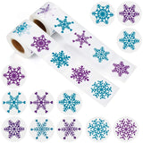 Multiple Snowflakes Stickers 1000 Pcs Xmas/Winter Wonderland/Holiday Party Favors Decorations Cards Envelope Seals Sticker Decals,12 Different Design(Christmas Snowflake)