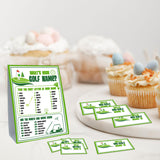 Funny Golf Theme Game Cards Set, What'S Your Golf Name Game, Including 1 Sign And 30 Stickers, Perfect For Birthday Party Activities