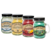 4 Pack Mini Mason Jar Candles - 3.5 Oz Balsam Pine, Cranberry Orange Spice, Homemade Sugar Cookie, Winter Wonderland