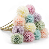 12 Pcs Artificial Flowers Multicolor Silk Hydrangea Fake Flowers Bridal Wedding Bouquet For Home Office Party Wedding Decoration