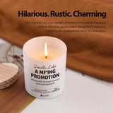 Smells Like A Mf’Ing Promotion Congratulations Gifts On New Job Promotion Gifts For Coworkers Friends Scented Candle Home Office Jar Candle Sage Floral Lavender Scent Soy Wax 9.5 Oz