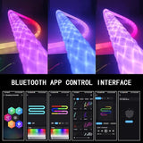 9.84FT 360 Degree LED Neon Woven Light Strip USB Music Sync App Control Gaming Decor