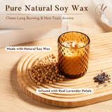 Lavender Candle For Home Scented, Natural Soy Candle For Women With 20H Burn Time Non-Toxic Aroma, 4.2Oz Long Lasting Smokeless Aromatherapy Jar Candle Gift For Wedding, Birthday, Party