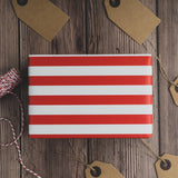 Wrapping Paper - Mini Roll - Red And White Stripe Design Perfect For Wedding, Birthday, Baby Shower, Party - 17.5 Inch X 32.8 Feet